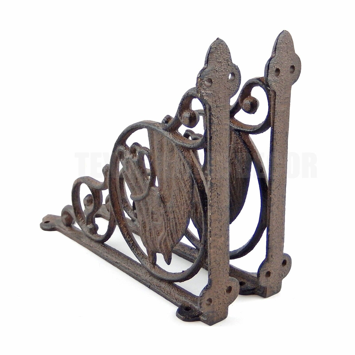 2 Horse Head Shelf Brackets Cast Iron Braces Rustic Western Antique Style 9 inch