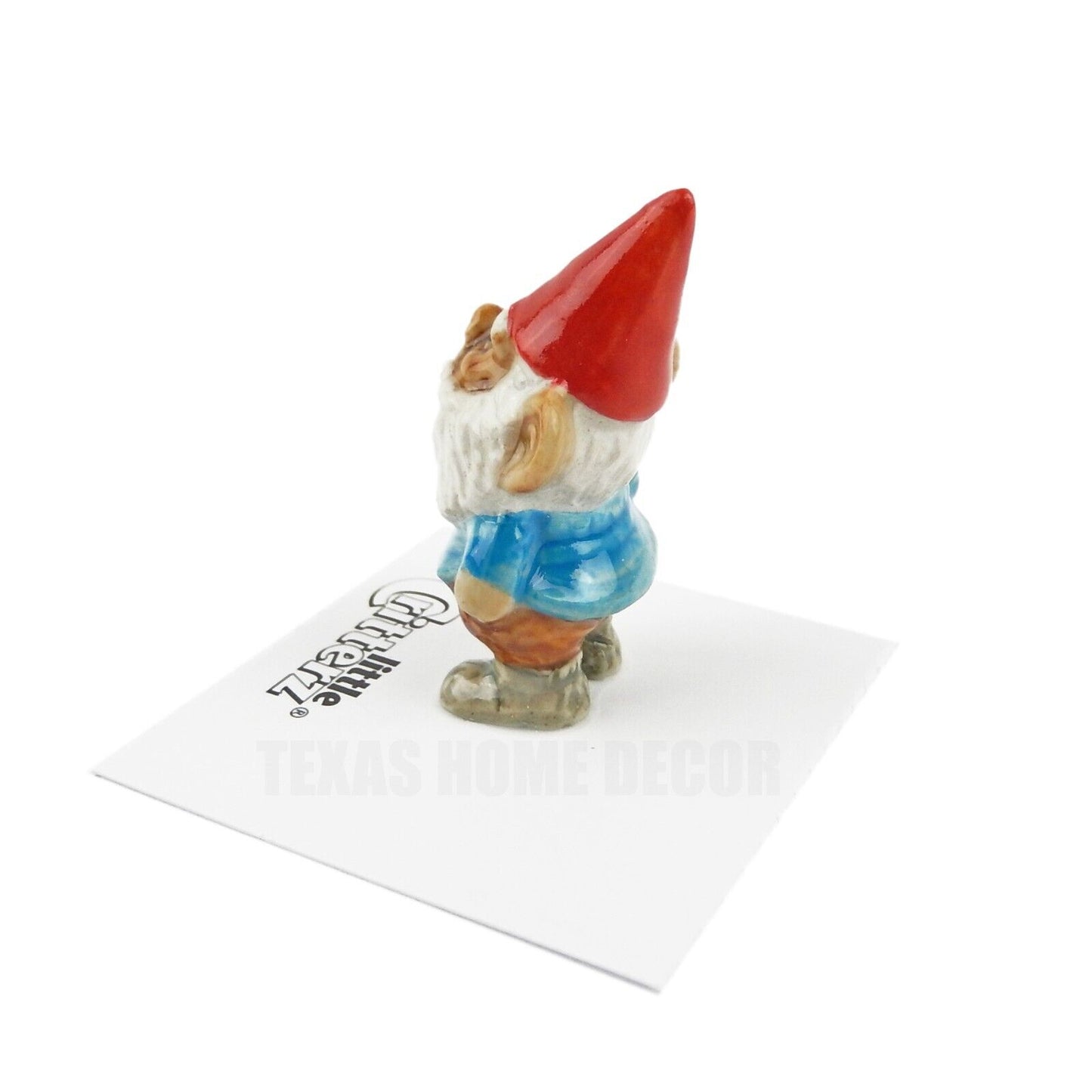 Little Critterz Miniature Collectors Garden Gnome "Skor" Porcelain Figurine