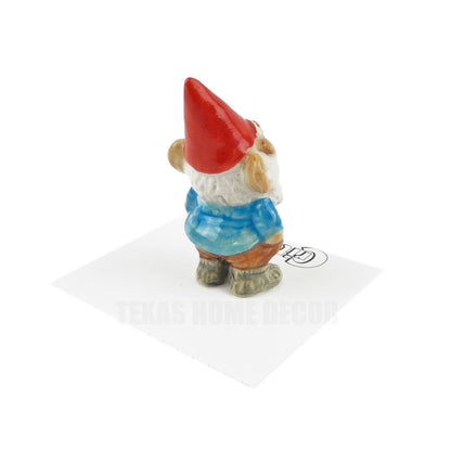 Little Critterz Miniature Collectors Garden Gnome "Skor" Porcelain Figurine