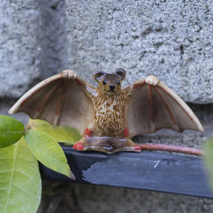 Little Critterz Miniature Collectors Brown Bat "Pulse" Animal Porcelain Figurine