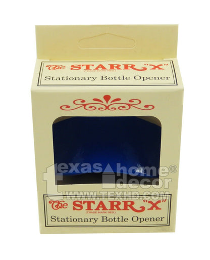 Beer Bottle Opener Plain Blue Wall Mounted Stationary Starr X Powder Coated