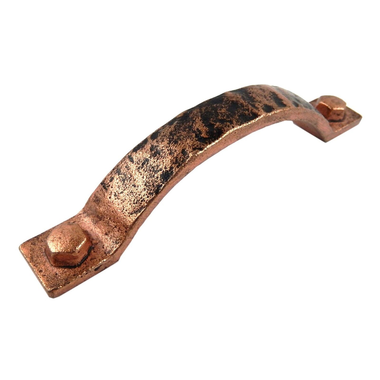 Antique Copper Metal Door Handle Pull Hammer Forged Look Rustic Style 4 7/8 inch