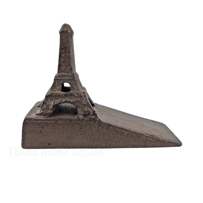 Eiffel Tower Doorstop Wedge Cast Iron Rustic Antique Brown Finish French Decor