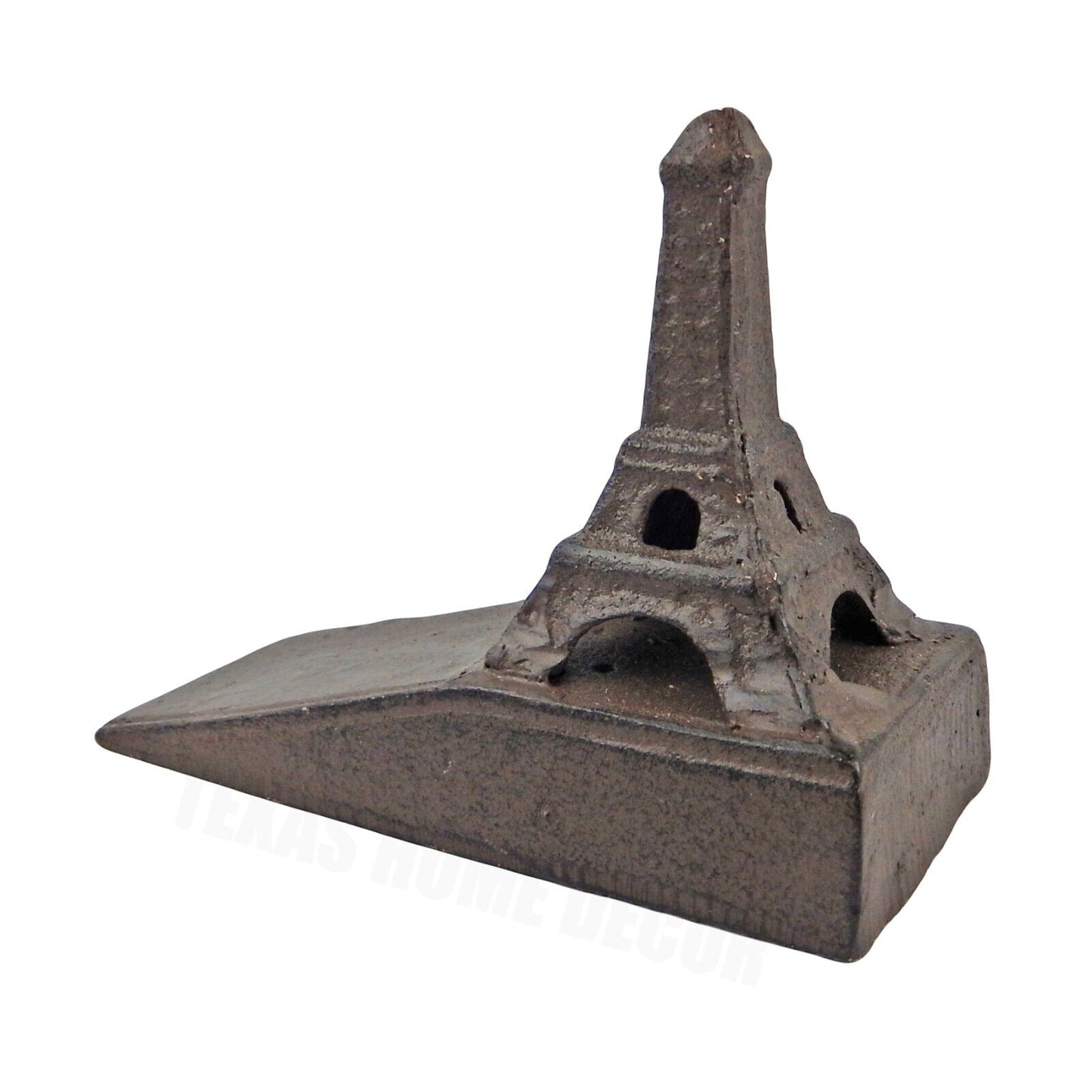 Eiffel Tower Doorstop Wedge Cast Iron Rustic Antique Brown Finish French Decor