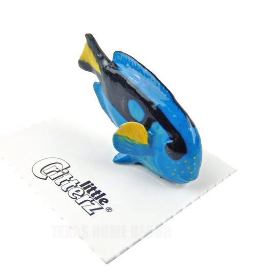 Little Critterz Miniature Collectors Blue Tang Fish "Hippo" Porcelain Figurine