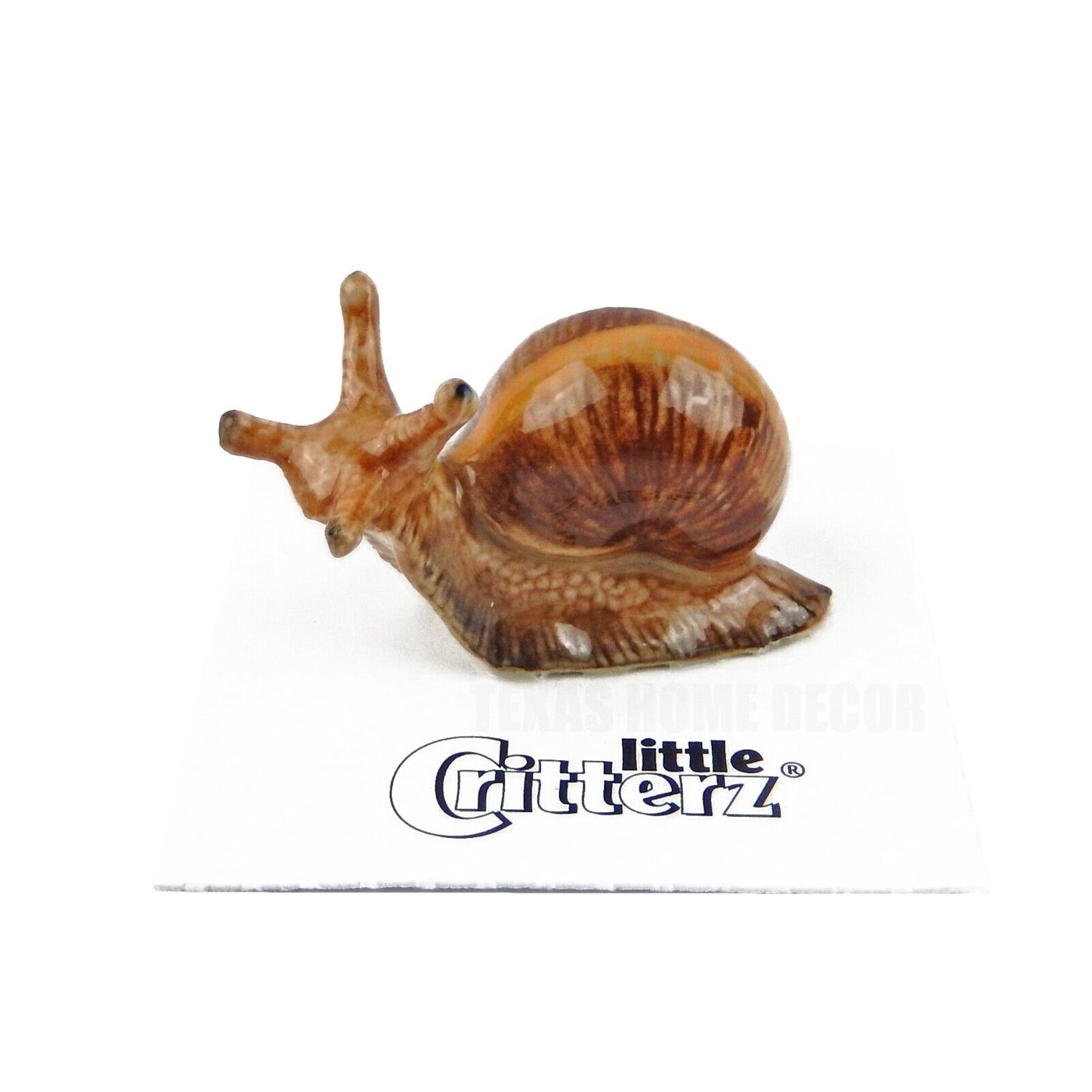 Little Critterz Miniature Collectors Garden Snail "Helix" Porcelain Figurine