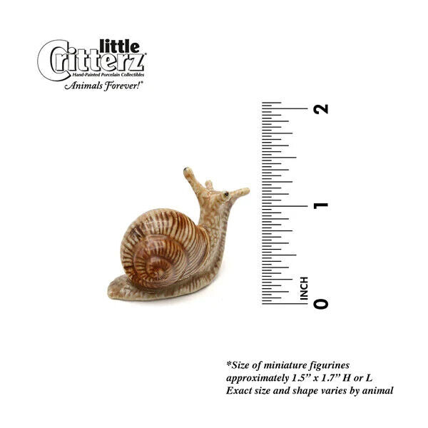 Little Critterz Miniature Collectors Garden Snail "Helix" Porcelain Figurine