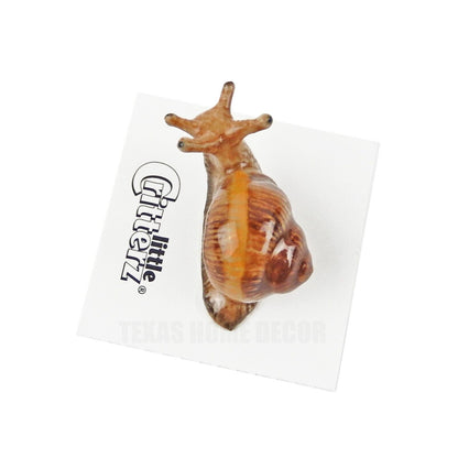 Little Critterz Miniature Collectors Garden Snail "Helix" Porcelain Figurine