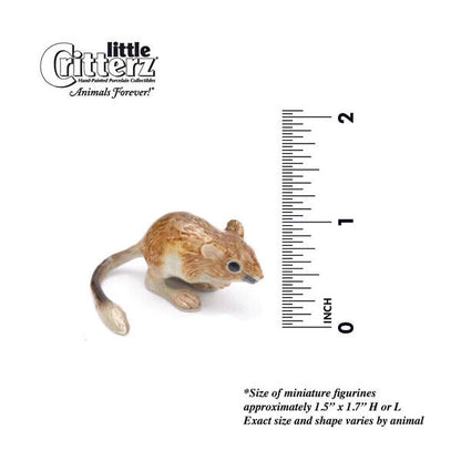 Little Critterz Miniature Collectors Kangaroo Rat "Fresno" Porcelain Figurine