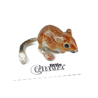 Little Critterz Miniature Collectors Kangaroo Rat "Fresno" Porcelain Figurine