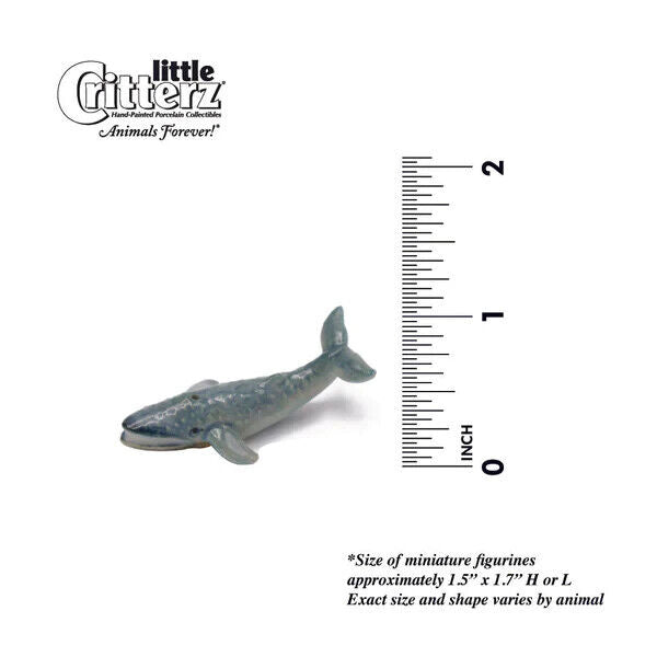 Little Critterz Miniature Collectors Blue Whale "Krill" Porcelain Figurine