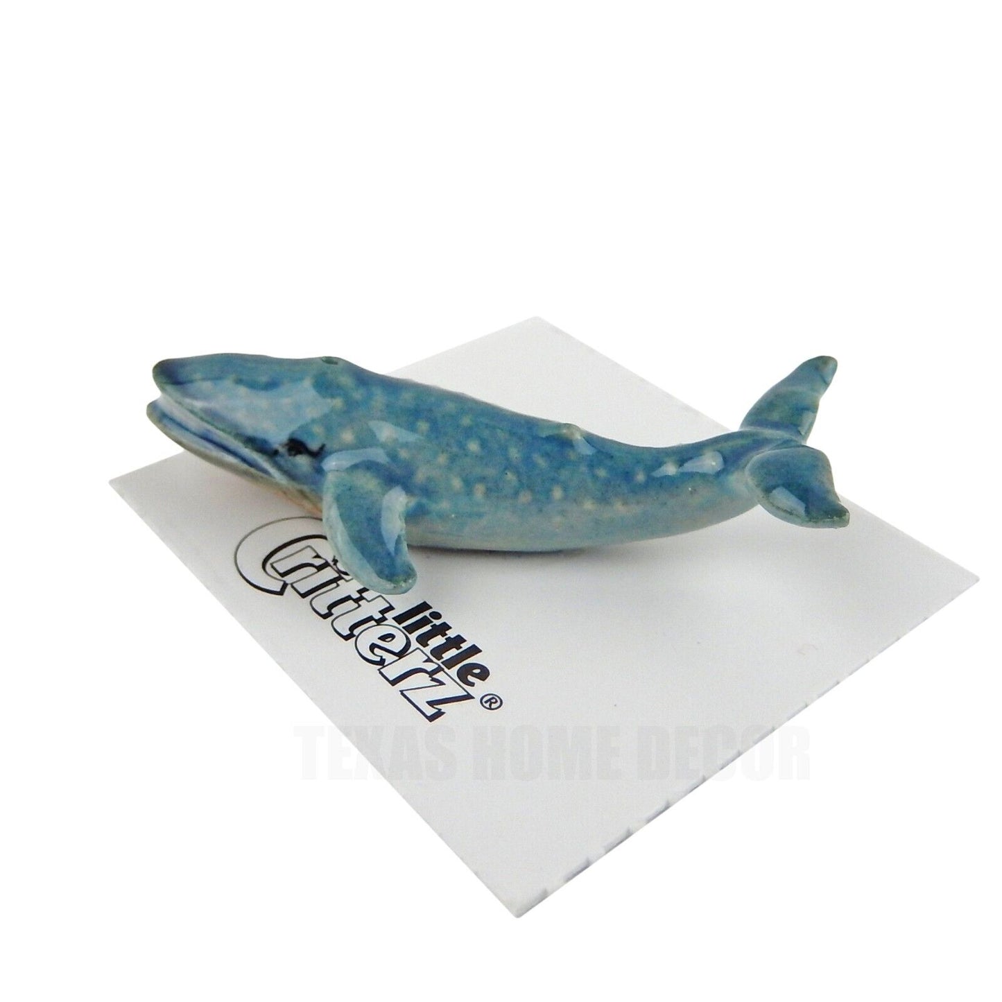 Little Critterz Miniature Collectors Blue Whale "Krill" Porcelain Figurine