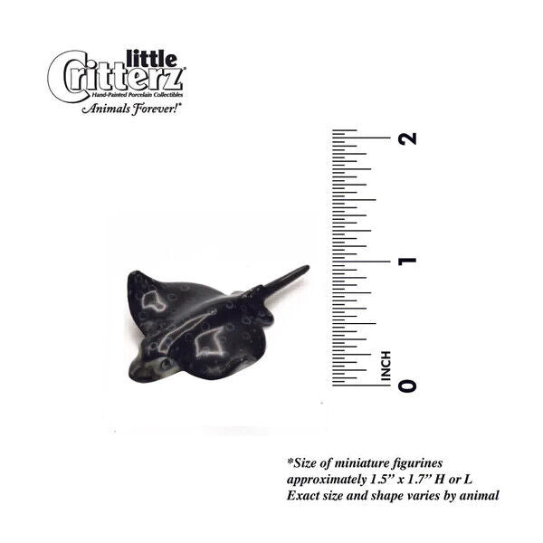 Little Critterz Miniature Collectors Spotted Eagle Ray Snout Porcelain Figurine