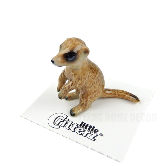 Little Critterz Miniature Collectors Meerkat "Lookout" Porcelain Figurine