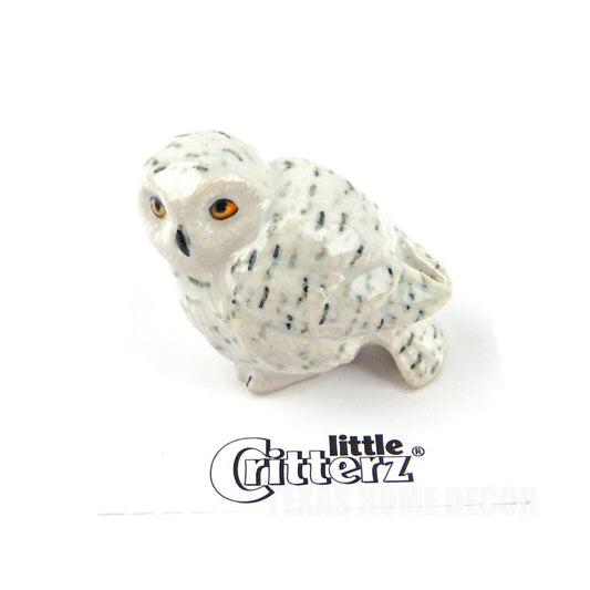 Little Critterz Miniature Collectors Snowy Owl "Ghost" Porcelain Figurine