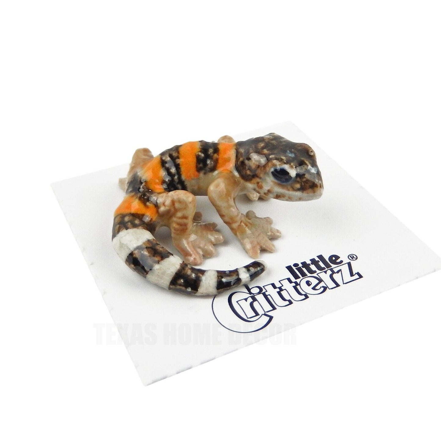 Little Critterz Miniature Collectors Leopard Gecko Lizard Porcelain Figurine