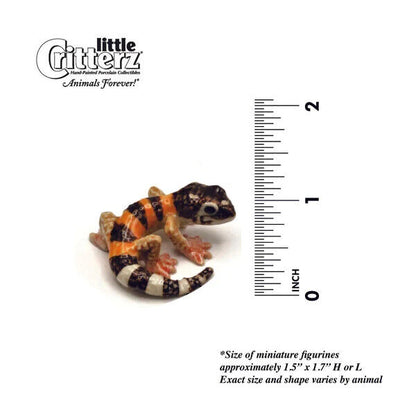 Little Critterz Miniature Collectors Leopard Gecko Lizard Porcelain Figurine