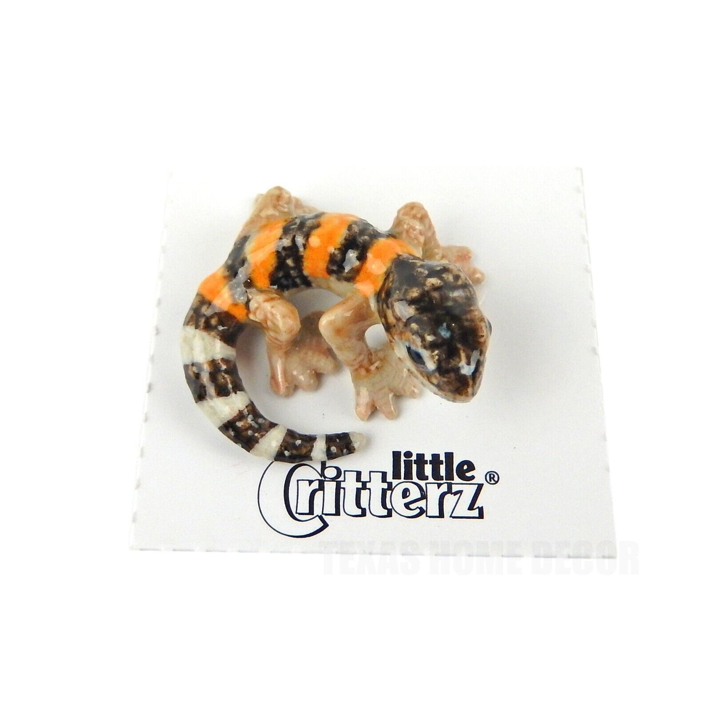 Little Critterz Miniature Collectors Leopard Gecko Lizard Porcelain Figurine