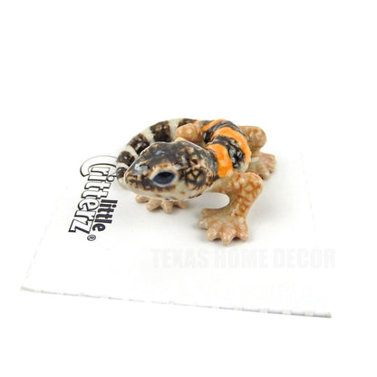 Little Critterz Miniature Collectors Leopard Gecko Lizard Porcelain Figurine