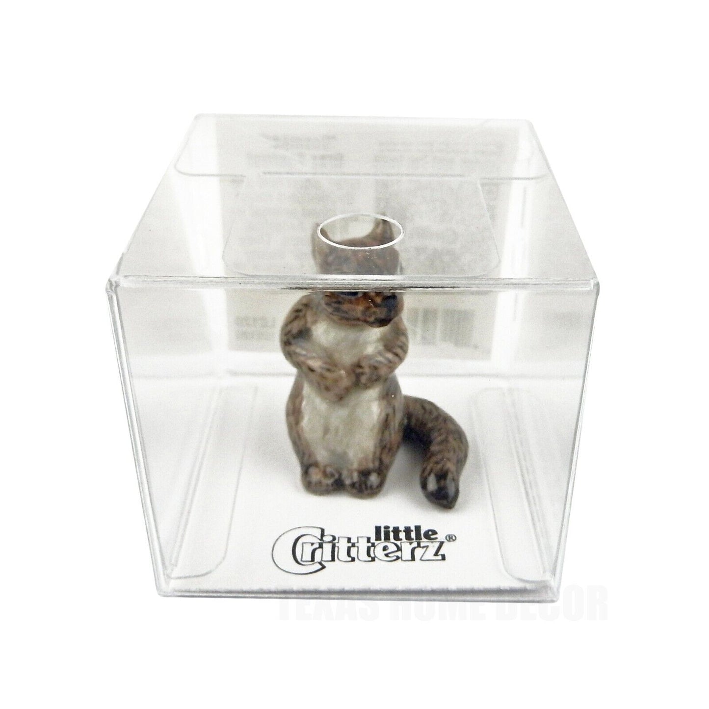 Little Critterz Miniature Collectors Gray Squirrel "Scamper" Porcelain Figurine