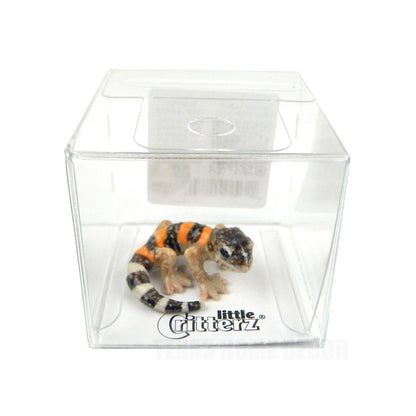 Little Critterz Miniature Collectors Leopard Gecko Lizard Porcelain Figurine