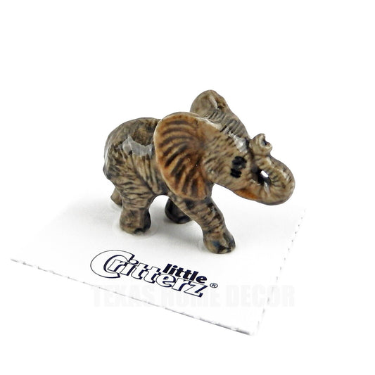 Little Critterz Miniature Collectors African Elephant Calf Porcelain Figurine