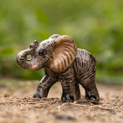 Little Critterz Miniature Collectors African Elephant Calf Porcelain Figurine