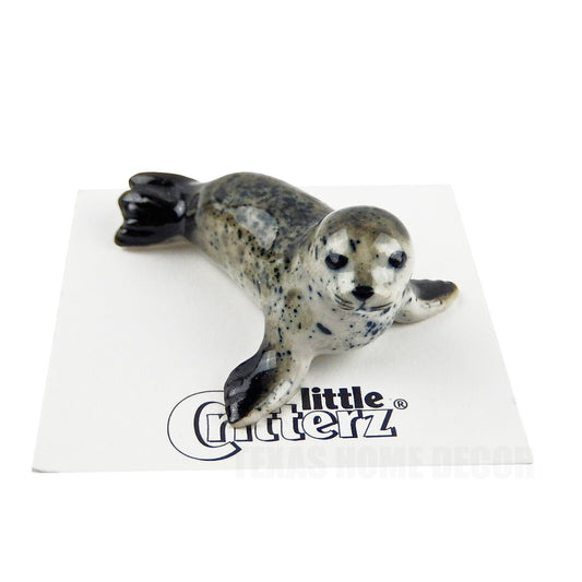 Little Critterz Miniature Collectors Harbor Seal Pup "Andre" Porcelain Figurine