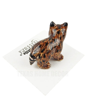 Little Critterz Miniature Collectors Bobcat Kitten "Whiskers" Porcelain Figurine