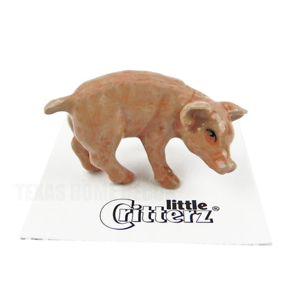 Little Critterz Miniature Collectors Piglet Baby Pig "Wilbur" Porcelain Figurine