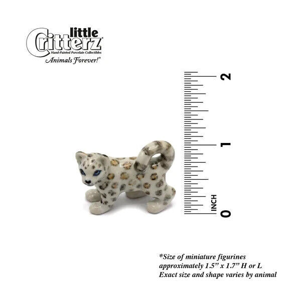 Little Critterz Miniature Collectors Snow Leopard "Sarani" Porcelain Figurine