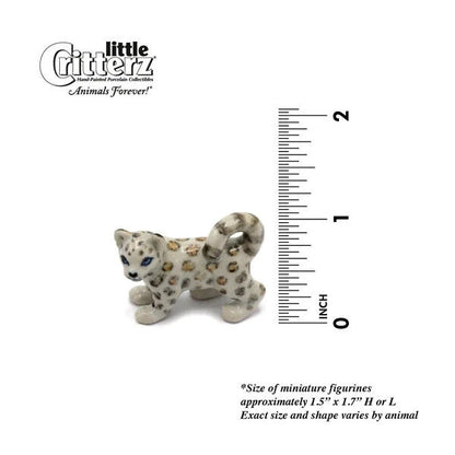 Little Critterz Miniature Collectors Snow Leopard "Sarani" Porcelain Figurine