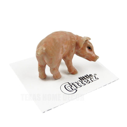 Little Critterz Miniature Collectors Piglet Baby Pig "Wilbur" Porcelain Figurine