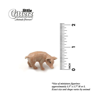 Little Critterz Miniature Collectors Piglet Baby Pig "Wilbur" Porcelain Figurine