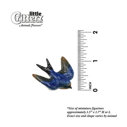 Little Critterz Miniature Collectors Barn Swallow "Dawn" Bird Porcelain Figurine