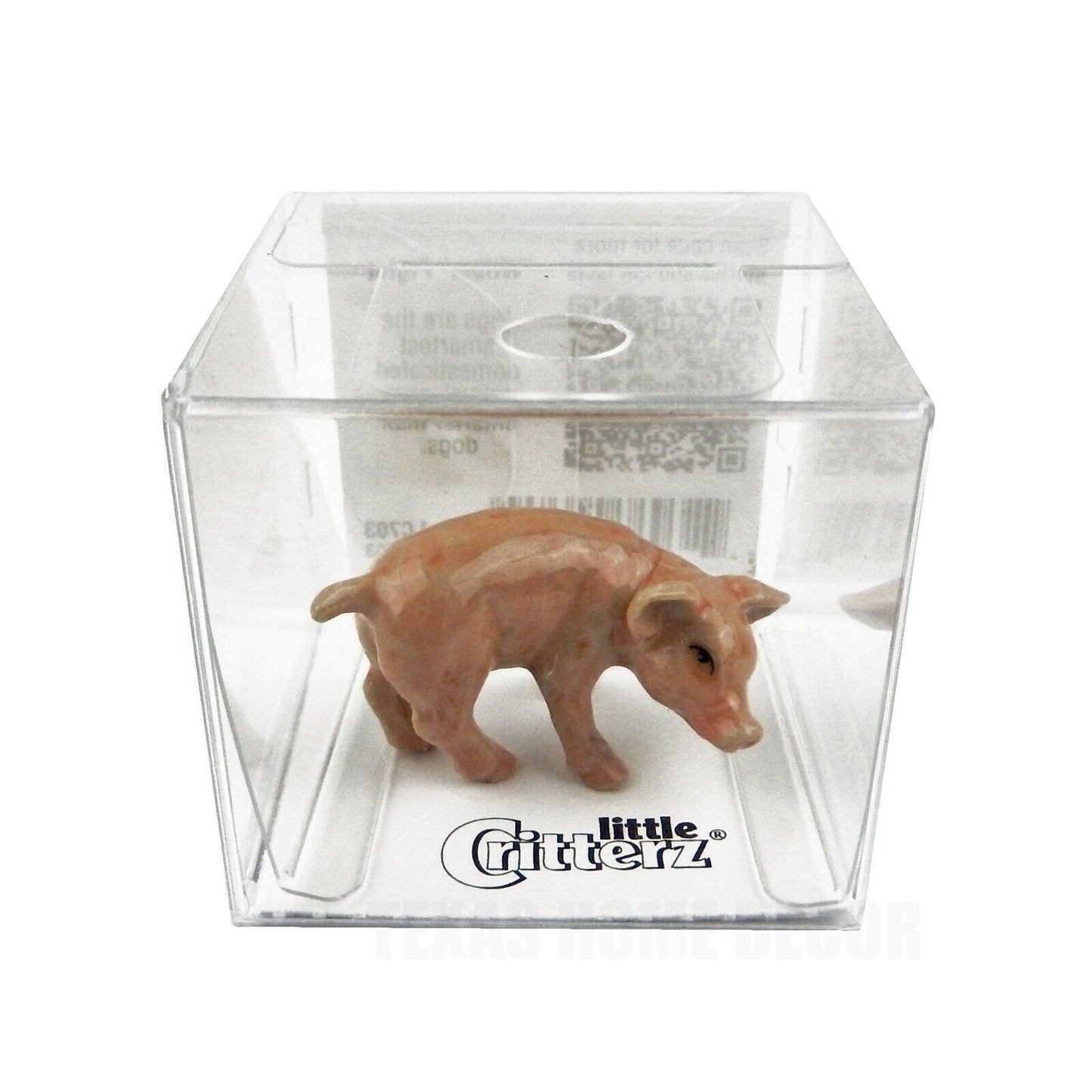 Little Critterz Miniature Collectors Piglet Baby Pig "Wilbur" Porcelain Figurine