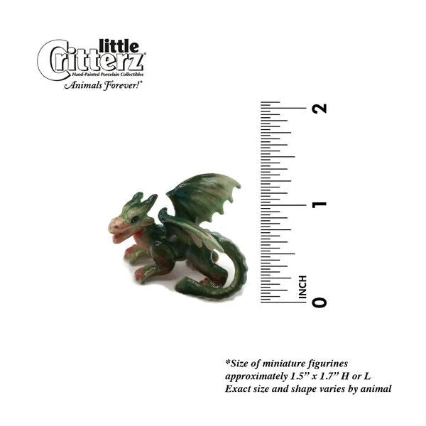 Little Critterz Miniature Collectors Western Dragon "Draco" Porcelain Figurine