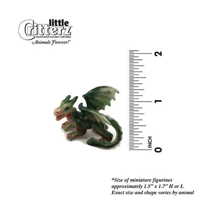 Little Critterz Miniature Collectors Western Dragon "Draco" Porcelain Figurine