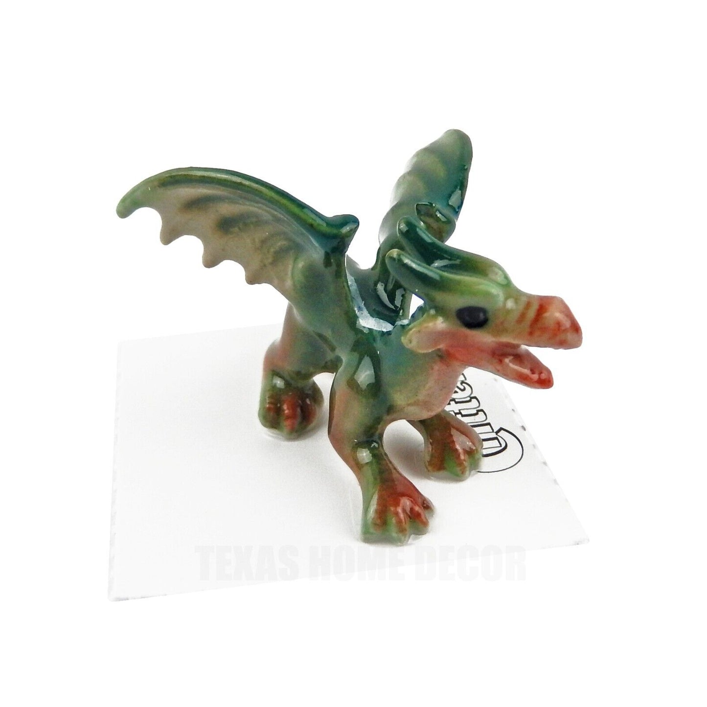 Little Critterz Miniature Collectors Western Dragon "Draco" Porcelain Figurine