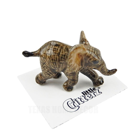 Little Critterz Miniature Collectors African Elephant Calf Porcelain Figurine