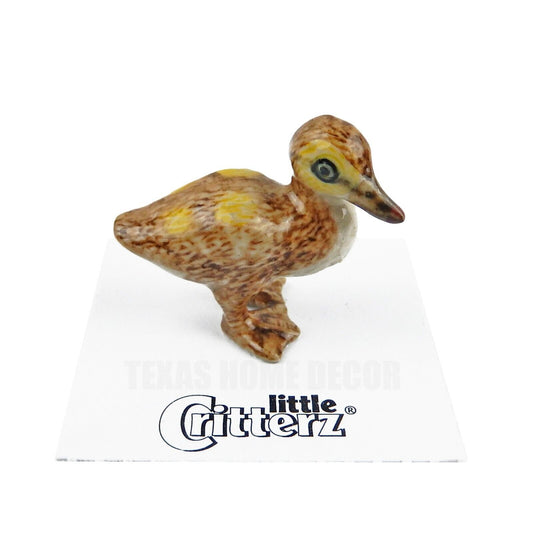 Little Critterz Miniature Collectors Mallard Duck Duckling Porcelain Figurine