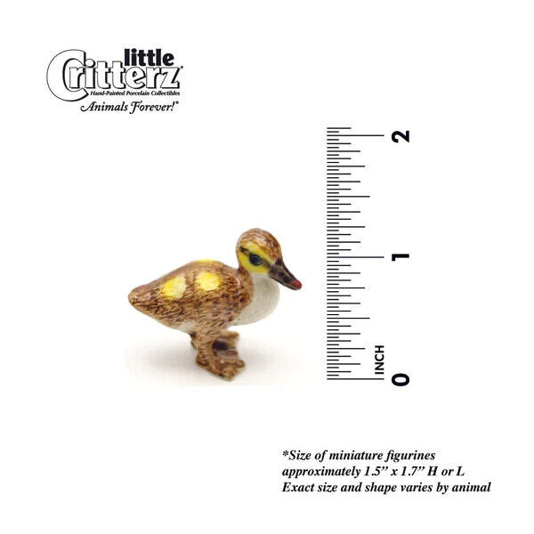 Little Critterz Miniature Collectors Mallard Duck Duckling Porcelain Figurine