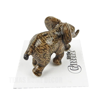 Little Critterz Miniature Collectors African Elephant Calf Porcelain Figurine