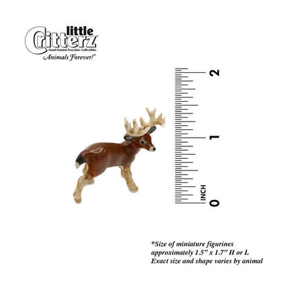 Little Critterz Miniature Collectors Buck Deer Animal Porcelain Figurine