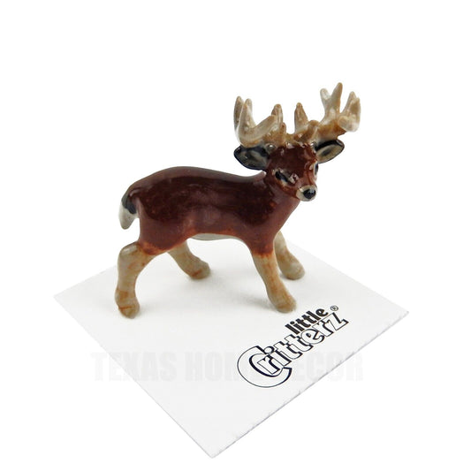 Little Critterz Miniature Collectors Buck Deer Animal Porcelain Figurine