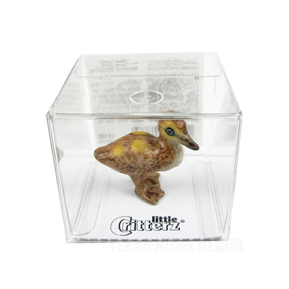 Little Critterz Miniature Collectors Mallard Duck Duckling Porcelain Figurine