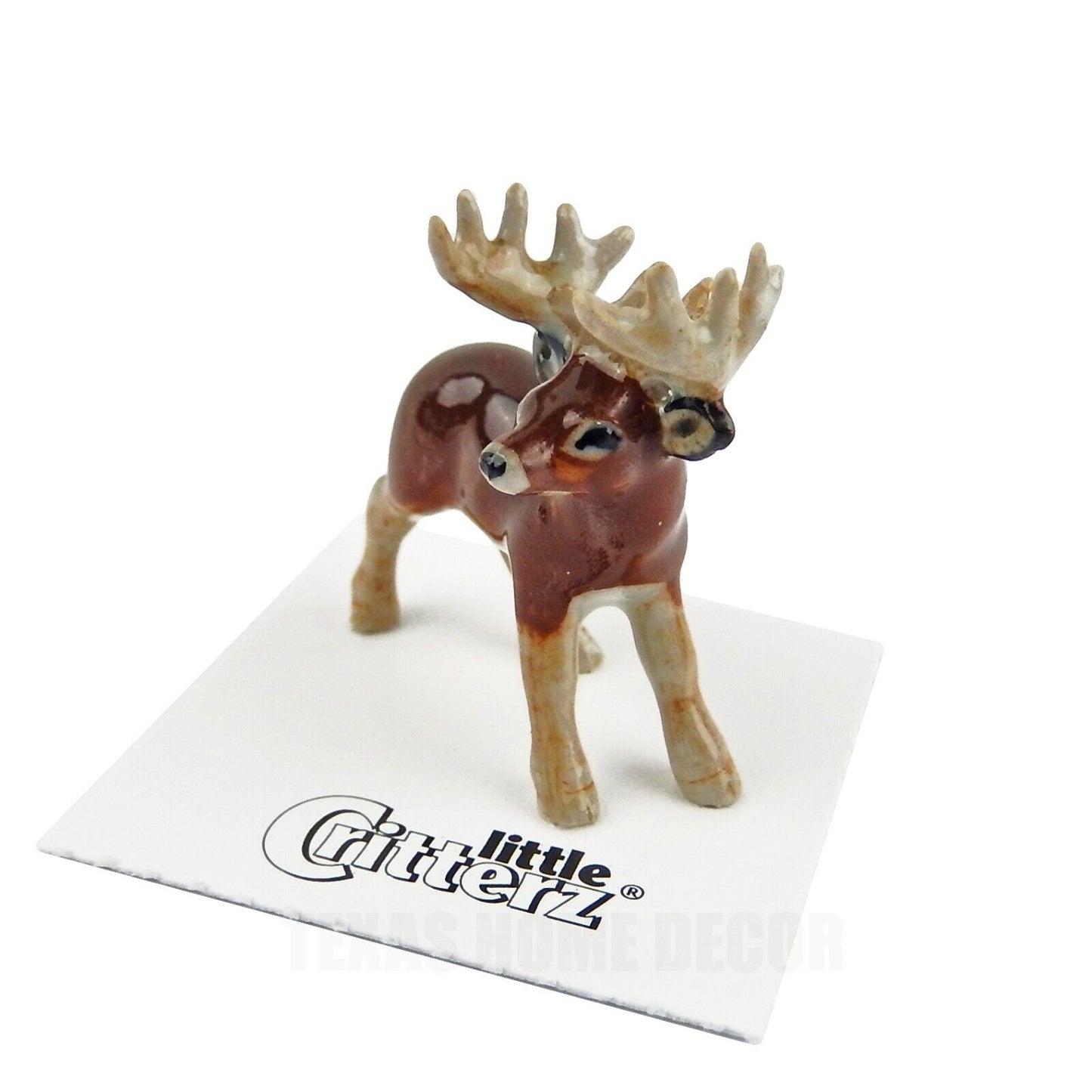 Little Critterz Miniature Collectors Buck Deer Animal Porcelain Figurine