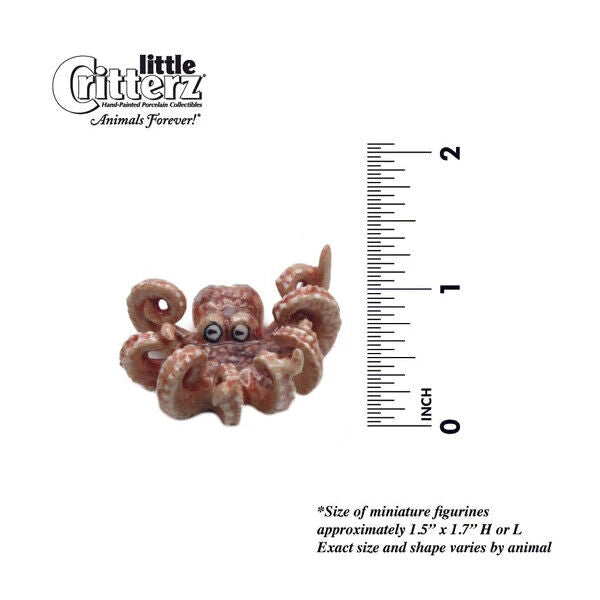 Little Critterz Miniature Collectors Octopus "Jet" Animal Porcelain Figurine