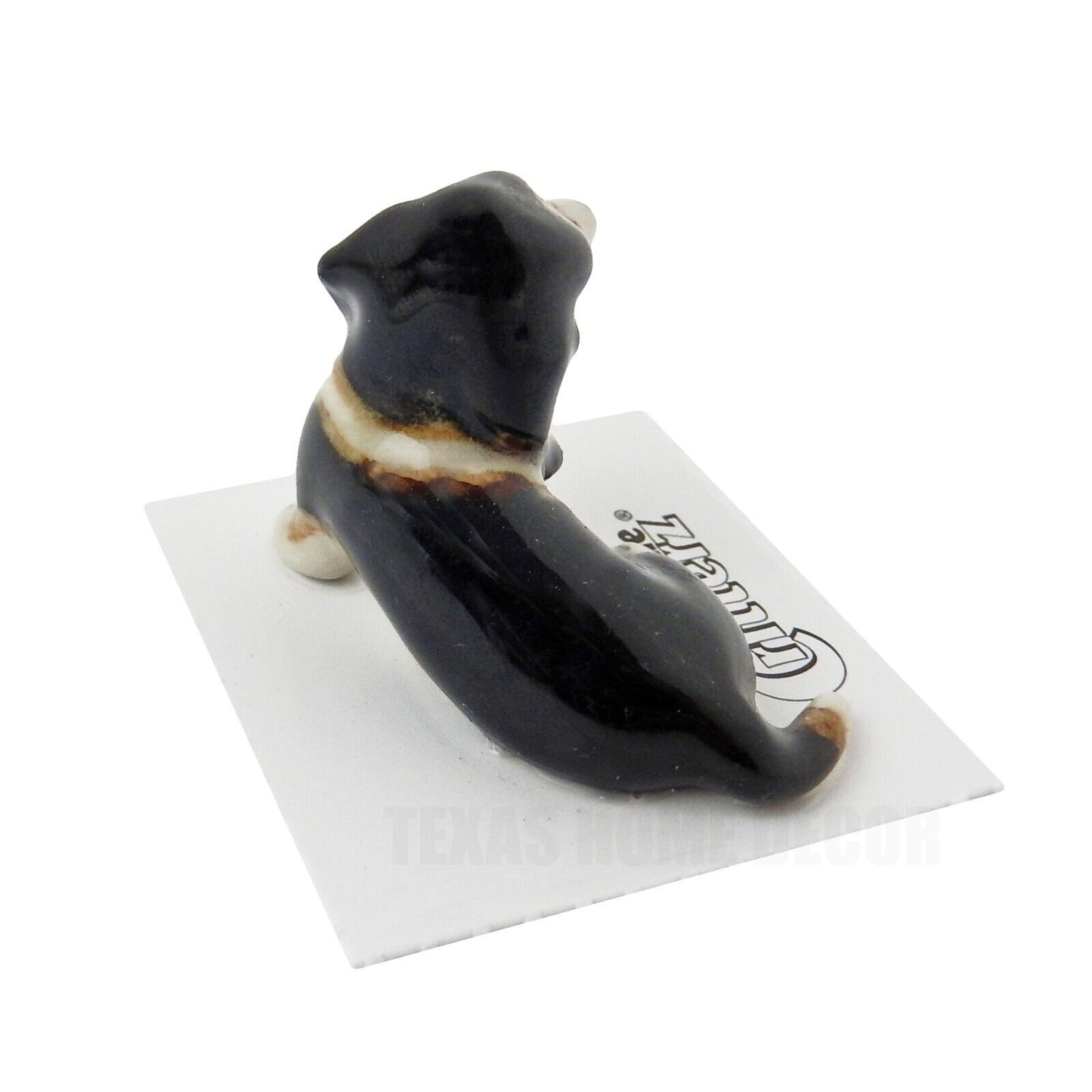 Little Critterz Miniature Collectors Basset Hound Dog Porcelain Figurine