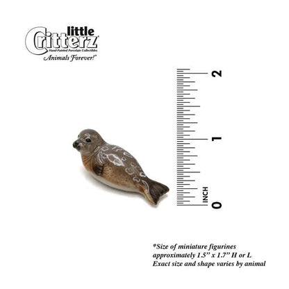 Little Critterz Miniature Collectors Ringed Seal Animal Porcelain Figurine